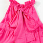 Rose Red High Frilled Neck Tiered Sleeveless Maxi Dress