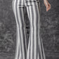 Stripe Star Embellished Western Flare Jeans