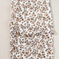 Khaki Leopard Print Size Spit Ruched Midi Skirt