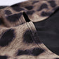 Leopard Print Zipper Cut-out Rash Guard Swimsuit