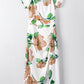 Green Floral Print Off Shoulder Slit Bodycon Midi Dress