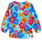 Multicolor Floral Print V Neck 3/4 Sleeve Blouse