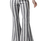 Stripe Star Embellished Western Flare Jeans