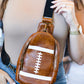 Brown Rugby Football PU Mini Crossbody Bag