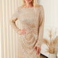 Apricot Knot Pack Hip Sequin Dress