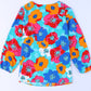 Multicolor Floral Print V Neck 3/4 Sleeve Blouse