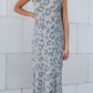 Gray Leopard Print Sleeveless Maxi Dress