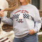 Light Grey Creep It Real Ghost Print Plus Size Sweatshirt