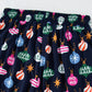 Navy Blue Colorful Christmas Lights Print Shirt and Pants Pajama Set