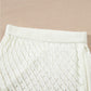 White Hollowed Crochet Cropped 2 Piece Beach Dress