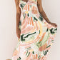 Multicolor Spaghetti Straps Graffti Print Long Dress