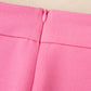 Sachet Pink High Waist Central Seam Flared Pants