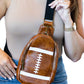 Brown Rugby Football PU Mini Crossbody Bag