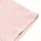 Apricot Pink Waffle Knit Short Sleeve Tee and Shorts Lounge Set