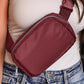 Fiery Red Waterproof Zipped Crossbody Chest Bag 20*5*14cm