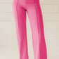 Sachet Pink High Waist Central Seam Flared Pants