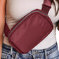 Fiery Red Waterproof Zipped Crossbody Chest Bag 20*5*14cm