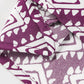 Purple Western Geometric Print Knotted Straps V Neck Long Dress