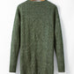 Mist Green Cable Knit Drop Shoulder Loose Fit Sweater Dress