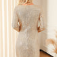 Apricot Knot Pack Hip Sequin Dress