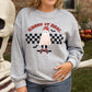 Light Grey Creep It Real Ghost Print Plus Size Sweatshirt