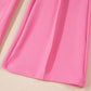 Sachet Pink High Waist Central Seam Flared Pants