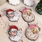 White 3 Pairs Christmas Santa Clause Pendant Hook Earrings