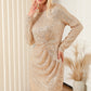 Apricot Knot Pack Hip Sequin Dress