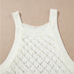 White Hollowed Crochet Cropped 2 Piece Beach Dress