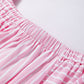 Pink Stripe Pinstriped Ruffled Hem Sleeveless Mini Flared Dress