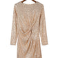 Apricot Knot Pack Hip Sequin Dress