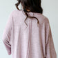 Orchid Petal Exposed Seam Drop Shoulder Wide Long Sleeve T Shirt