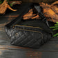 Black Rhombus Pattern Simple Waist Bag