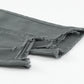 Gray Plain High Waist Buttons Frayed Cropped Denim Jeans