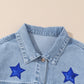 Bluing Sequin Star Flap Pocket Denim Jacket