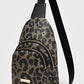 Leopard Print PU Sling Bag