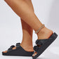 Black Double-buckle EVA Slippers