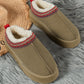 Sage Green Contrast Print Suede Plush Lined Snow Boots