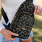 Leopard Print PU Sling Bag