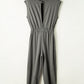 Medium Grey Cap Sleeve Open Back Drawstring Jogger Jumpsuit