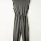 Medium Grey Cap Sleeve Open Back Drawstring Jogger Jumpsuit