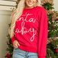 Fiery Red Christmas Santa Baby Tinsel Graphic Sweatshirt