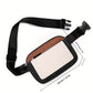 White Leather Colorblock Zipped Removable Clip Crossbody Bag