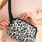 White Cheetah Print Multi Interlayer Zipped Crossbody Bag