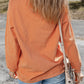 Orange Halloween Hey Boo Ghost Print Loose Sweatshirt