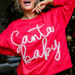 Fiery Red Christmas Santa Baby Tinsel Graphic Sweatshirt