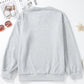 Light Grey Creep It Real Ghost Print Plus Size Sweatshirt