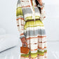 Multicolor Lace Up Tie-dye Print Long Shirt Dress