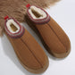 Chestnut Contrast Print Suede Plush Lined Snow Boots