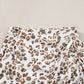 Khaki Leopard Print Size Spit Ruched Midi Skirt